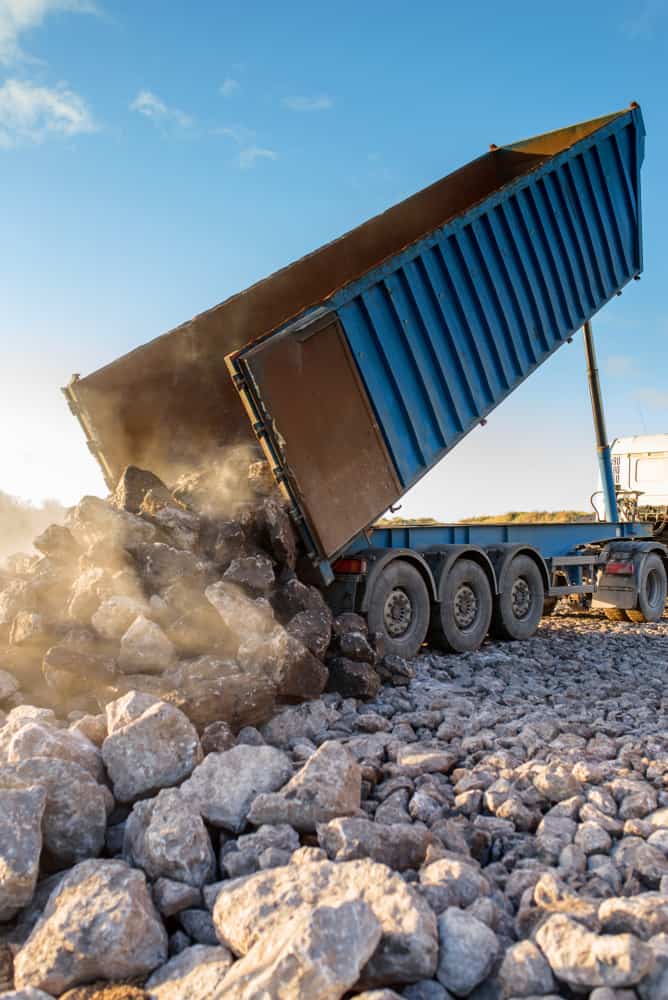 Truck Dumping Rocks